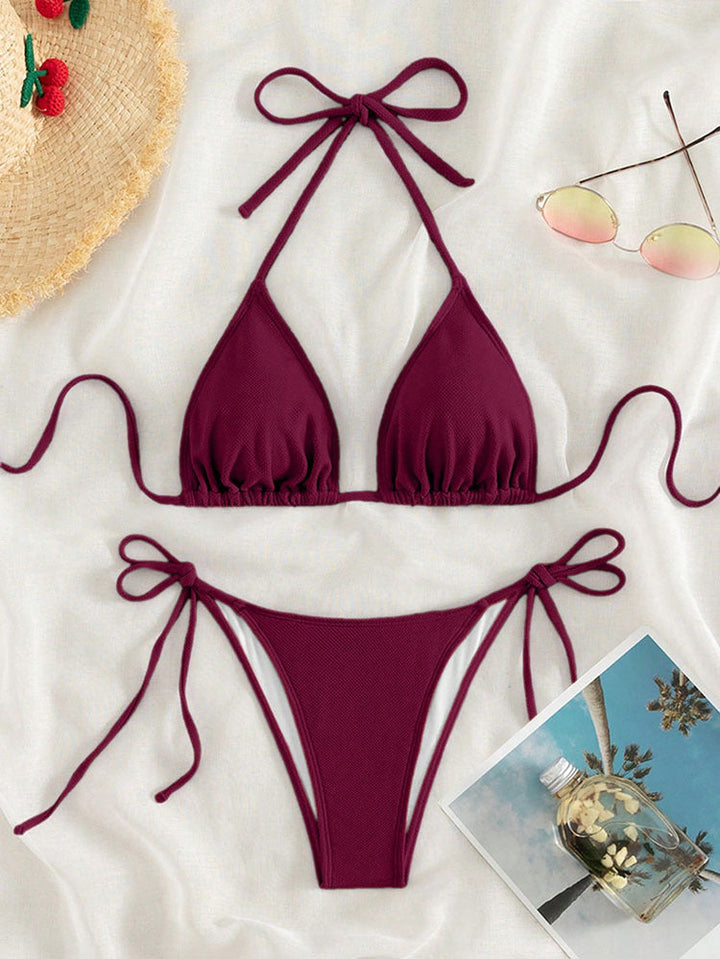 Damen Triangel-Bikini mit verstellbaren Trägern und SeitenbindEchoarchivändern Echoarchiv