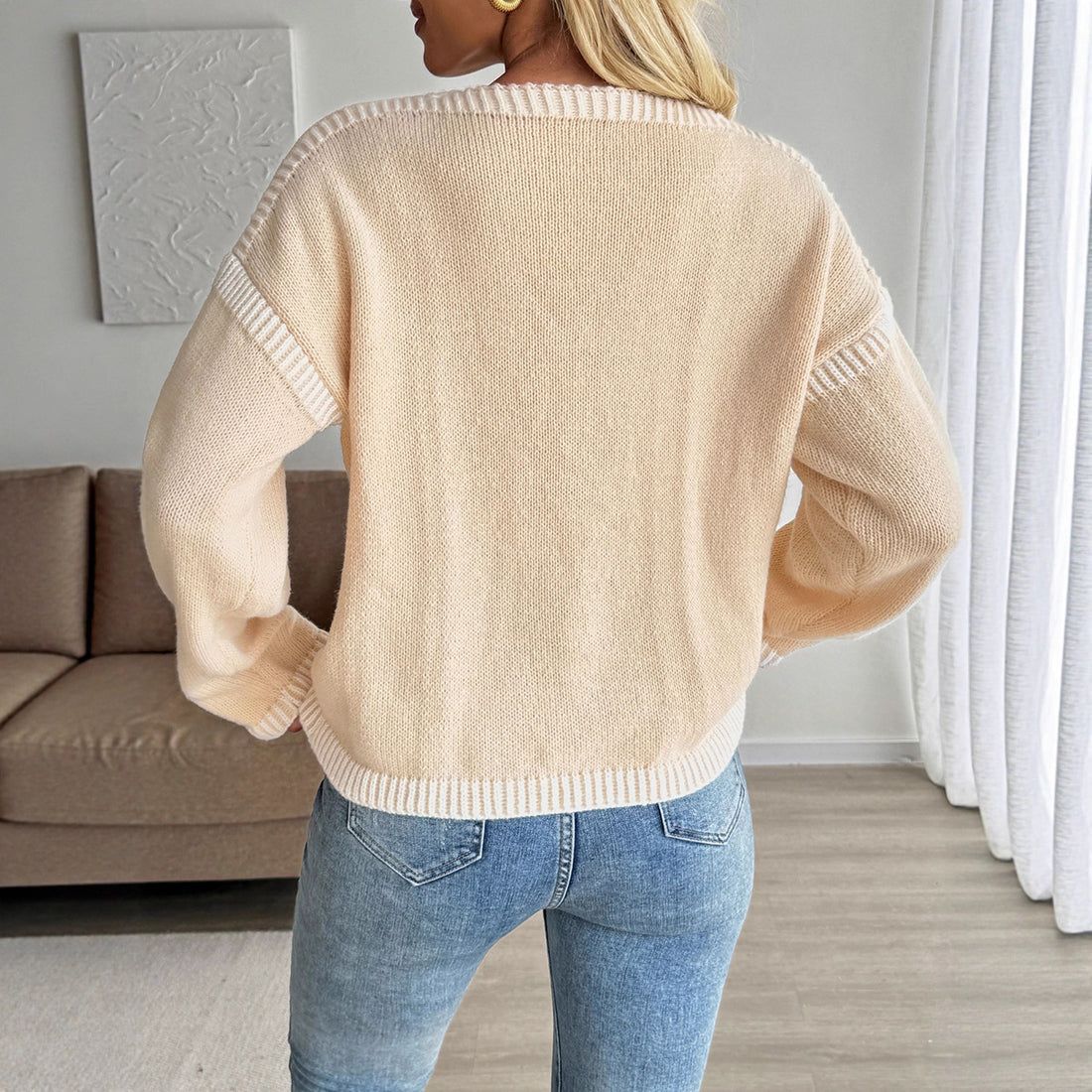 Damen Lässiger Strickcardigan mit Schnüroptik Echo Archiv