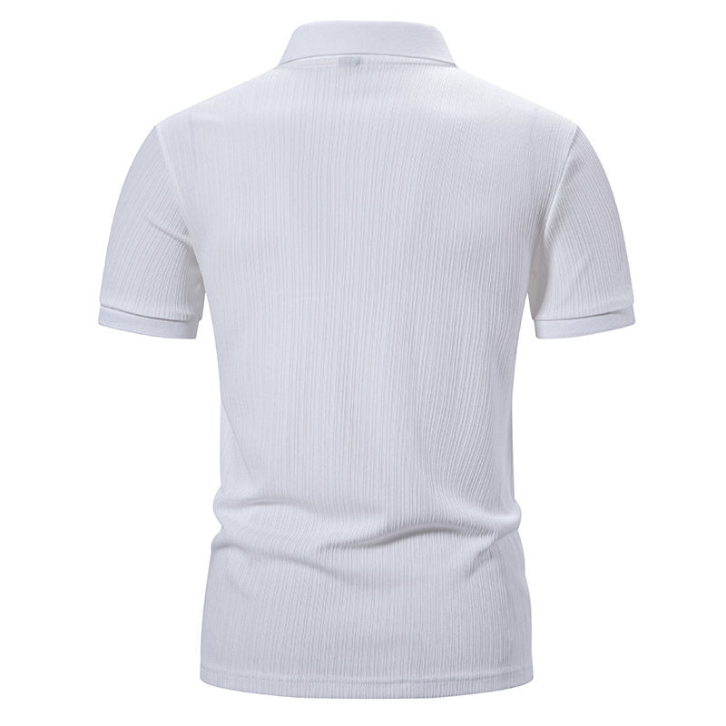 Herren modisches Kurzarm-Polohemd mit strukturiertem Design und hochwertigem Material Echoarchiv