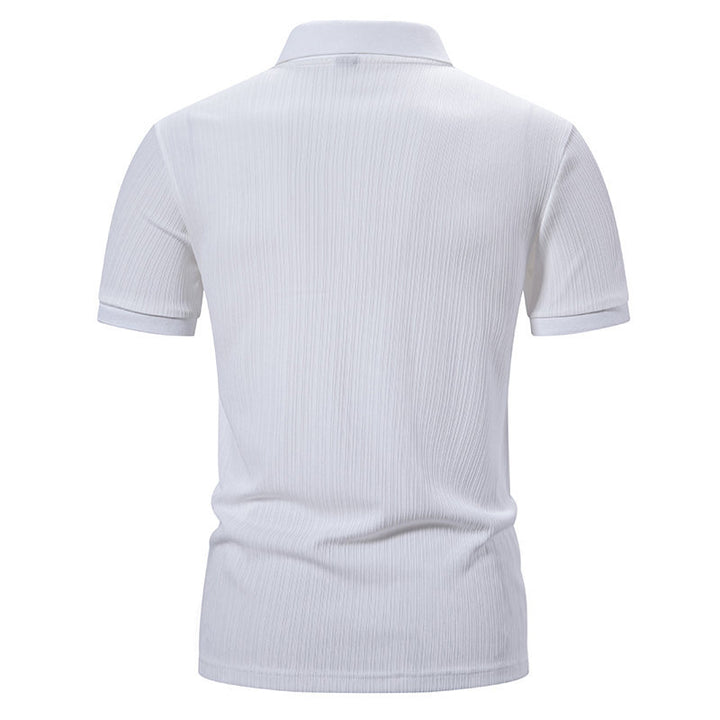 Herren modisches Kurzarm-Polohemd mit strukturiertem Design und hochwertigem Material Echoarchiv