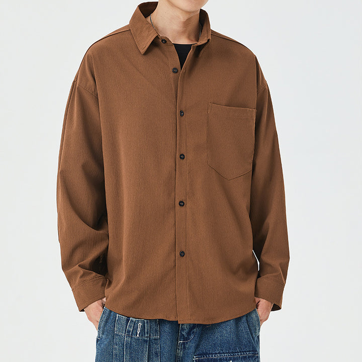 Herren lässiges Overshirt mit Brusttasche Echoarchiv