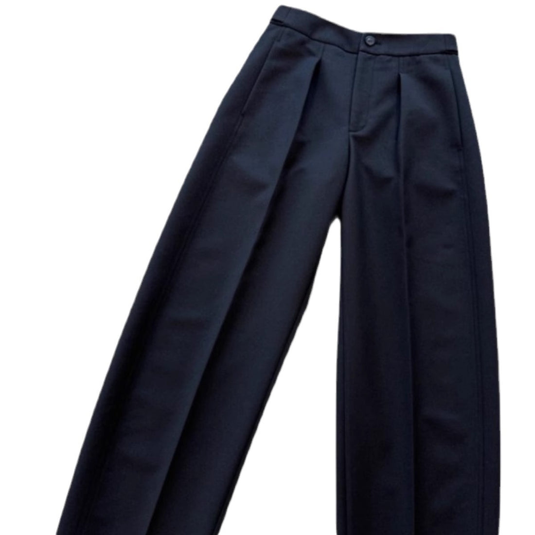 Damen Hochtaillierte weit geschnittene Bundfaltenhose mit Bügelfalte Echo Archiv
