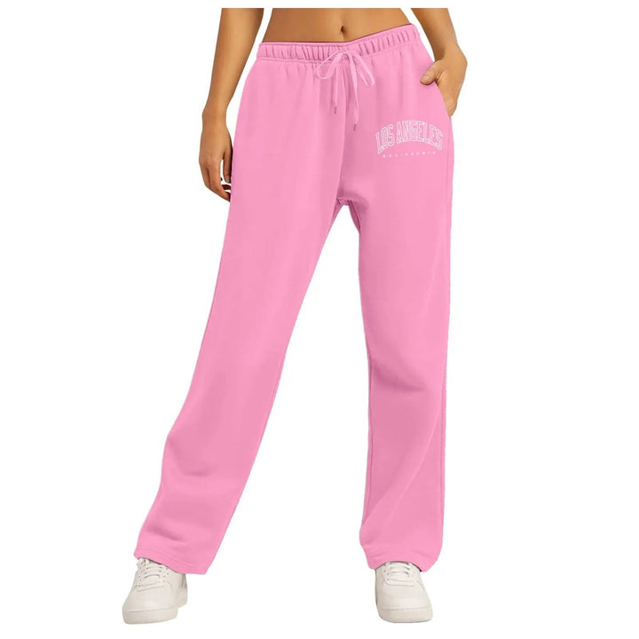 Damen nan weite High-Waist Lounge-Hose mit elastischem Bund und Eingrifftaschen Echo Archiv