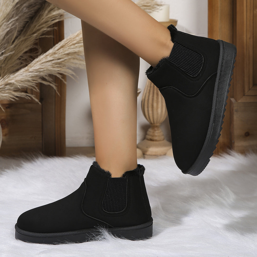 Damen  Chelsea-Boots mit warmem Teddyfutter, elastischem Seiteneinsatz und rutschfester Profilsohle Echo Archiv