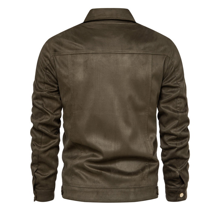 Herren Lederjacke im Vintage-Stil mit praktischen Taschen Echoarchiv