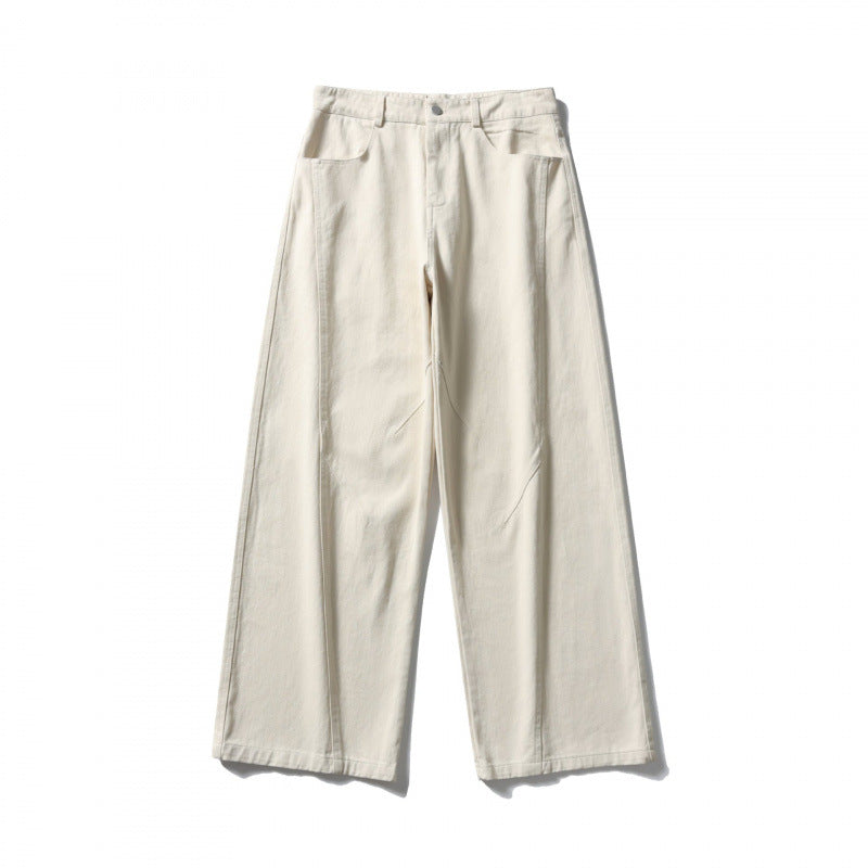 Damen Palazzo-Jeanshose mit hoher Taille, weitem Bein und Ziernähten Echo Archiv