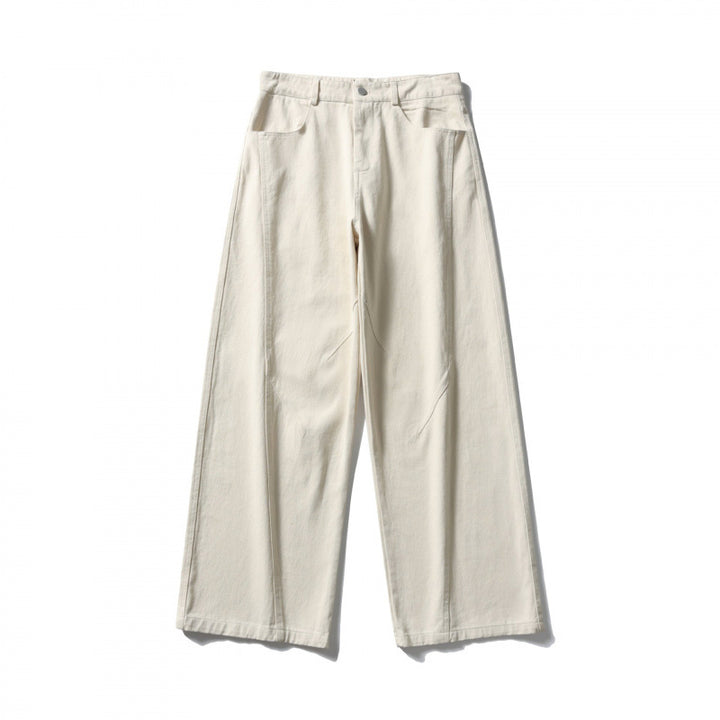 Damen Palazzo-Jeanshose mit hoher Taille, weitem Bein und Ziernähten Echo Archiv