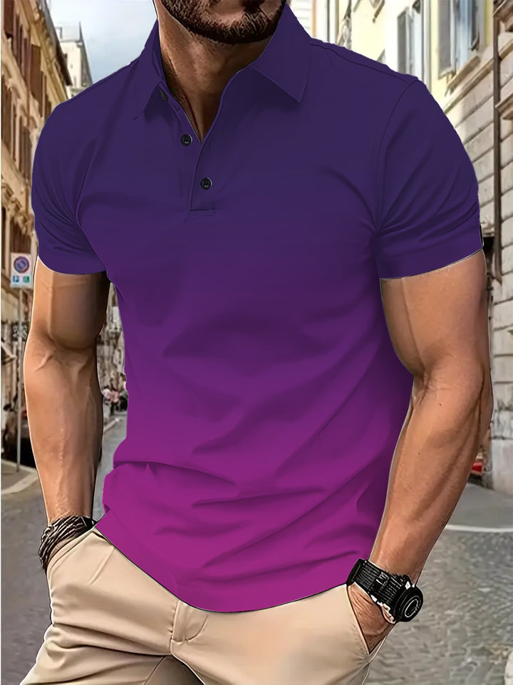 Herren Poloshirt mit stilvollem Farbverlauf und komfortablem Schnitt Echoarchiv