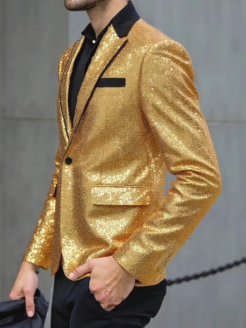 Herren Pailletten Blazer im eleganten Schnitt Echoarchiv
