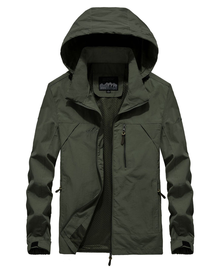 Herren leichte atmungsaktive Softshell-Trekkingjacke mit Kapuze und Mesh-Futter Echoarchiv