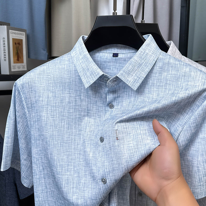 Herren Kurzarmhemd mit modernem strukturiertem Design Echoarchiv