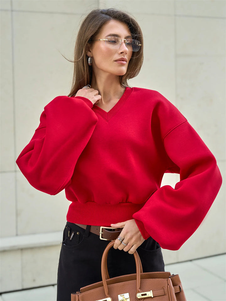 Damen Modischer Oversized Pullover Echo Archiv