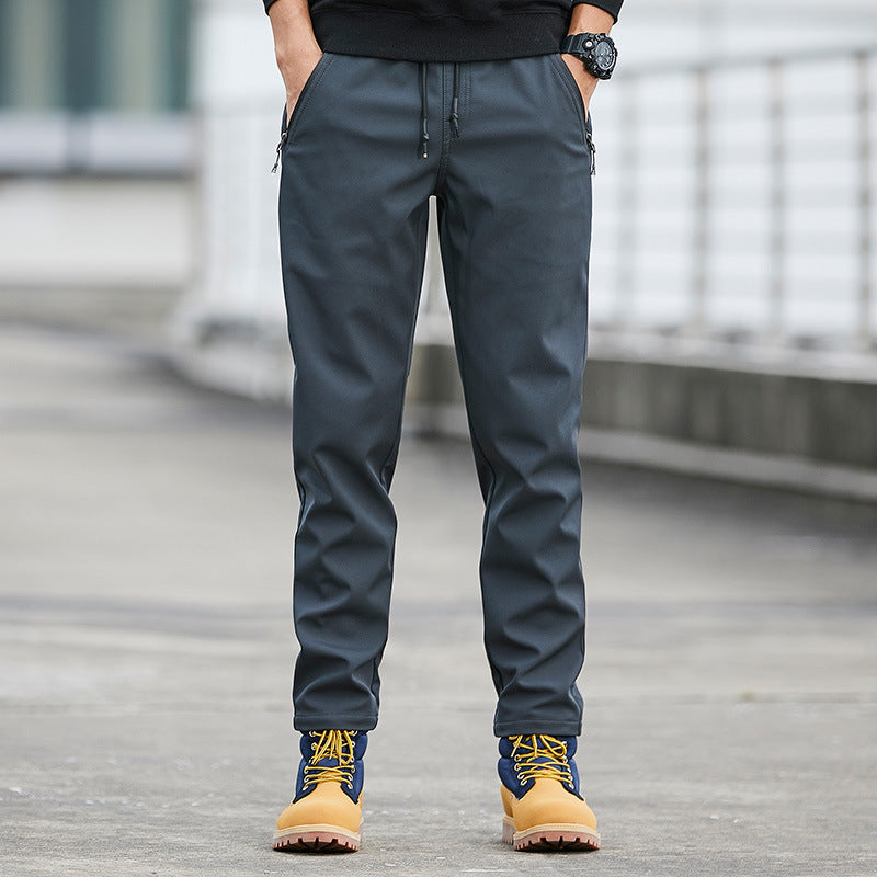 Herren Technische Softshell-Jogginghose mit wasserabweisender Membran, Reißverschlusstaschen und elastischem Kordelbund Echo Archiv