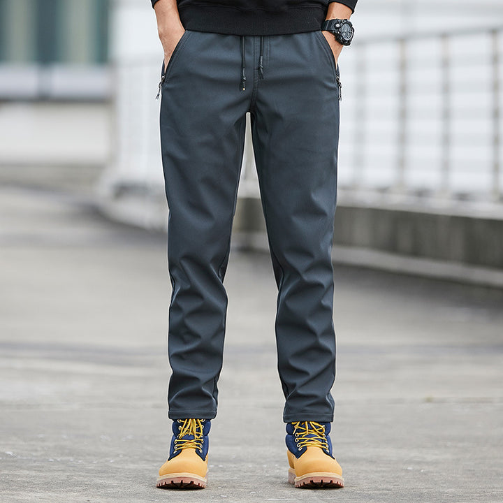 Herren Technische Softshell-Jogginghose mit wasserabweisender Membran, Reißverschlusstaschen und elastischem Kordelbund Echo Archiv