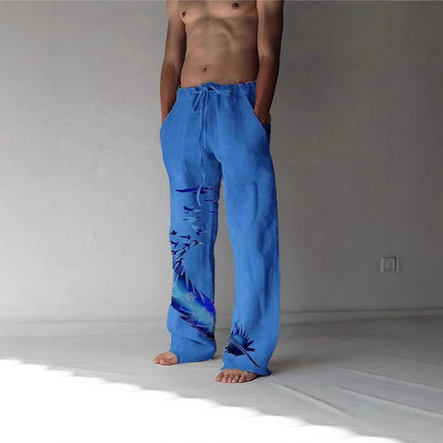 Damen Bequeme Sommerhose mit einzigartigem Federdesign Echoarchiv