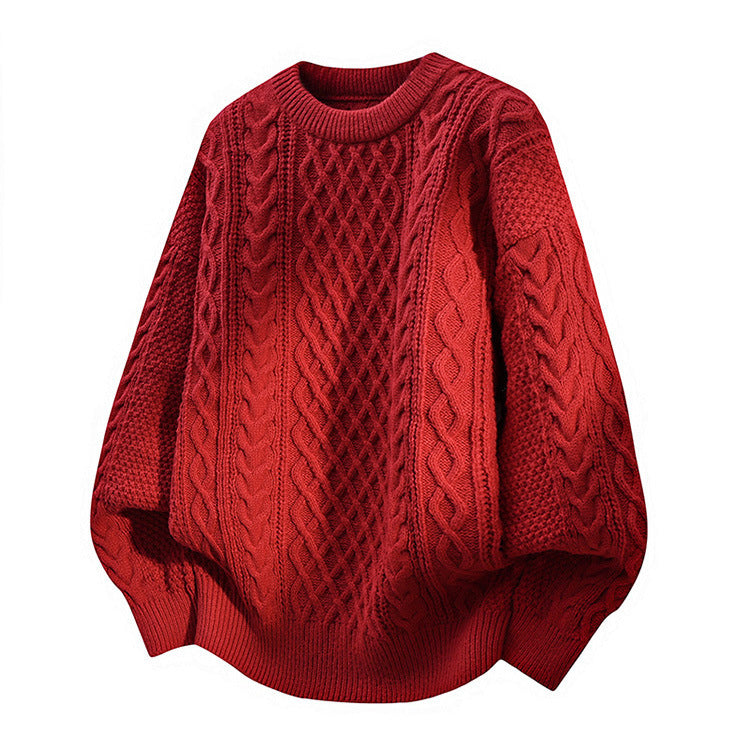 Damen Grobstrickpullover mit Zopfmuster Echoarchiv