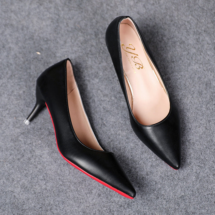 Damen spitze Stiletto-Pumps mit roter Sohle und Lederoptik Echo Archiv