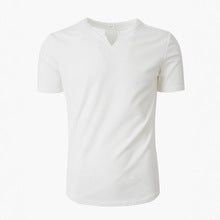 Herren Kurzarm-Henley-T-Shirt mit strukturiertem Design Echoarchiv