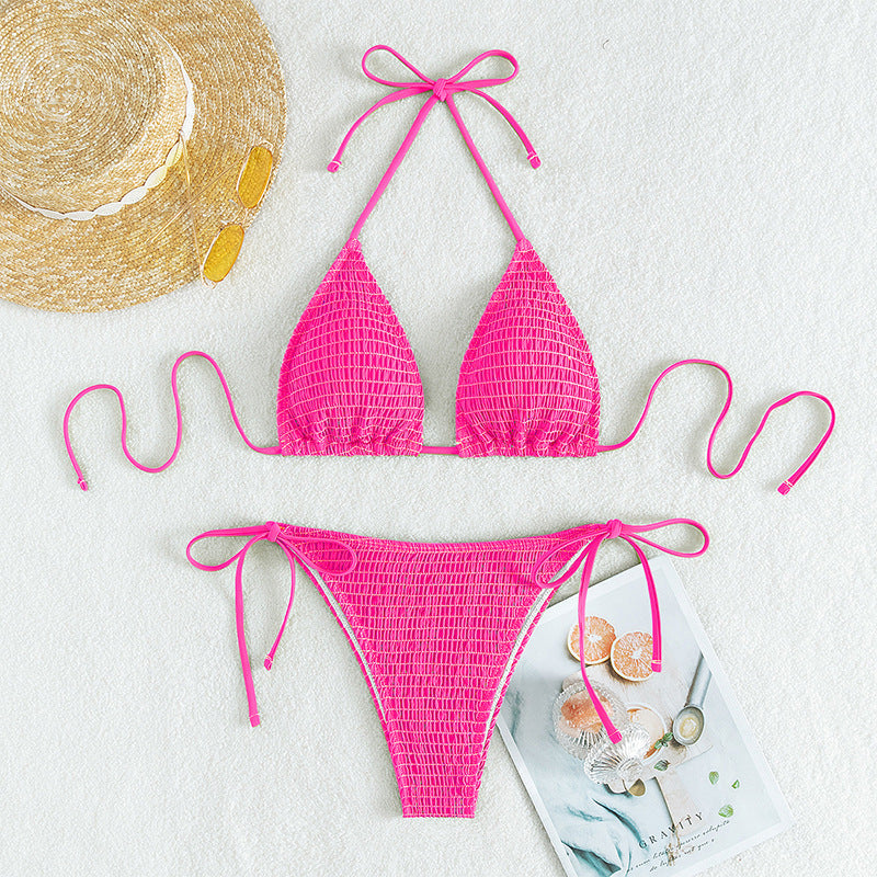 Damen Triangel-Bikini mit gerafftem Design Echo Archiv