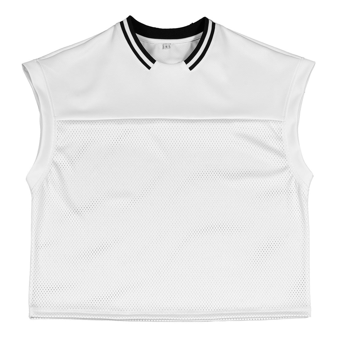 Unisex Atmungsaktives Mesh-Sporttop ohne Ärmel mit geripptem Polokragen Echo Archiv
