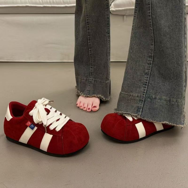 Damen Veloursleder Sneakers mit komfortabler Sohle und trendy Schnürsystem Echo Archiv