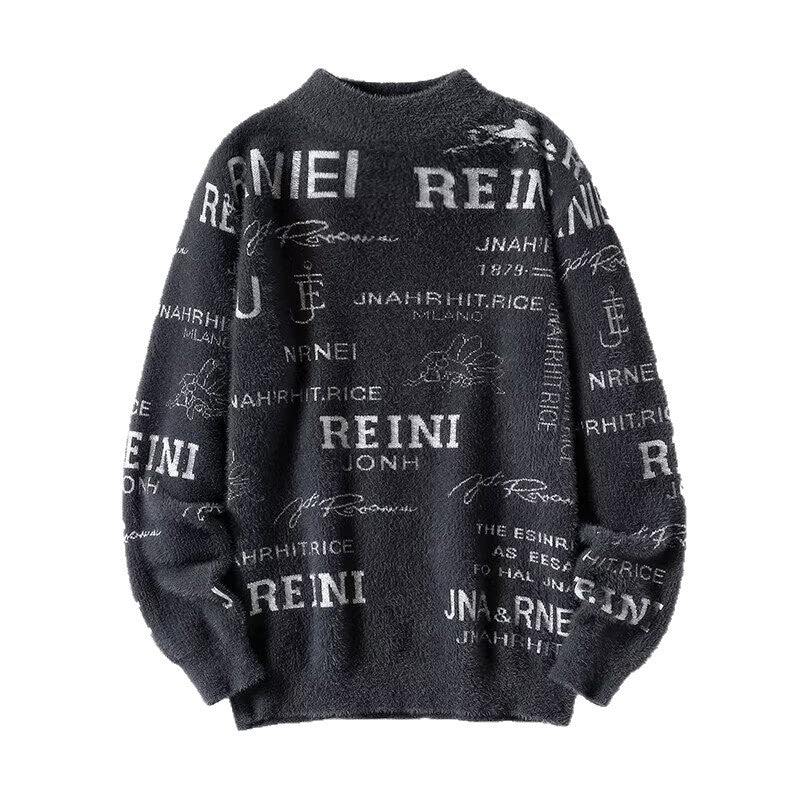 Damen Kuscheliger Oversized Pullover mit hohem Kragen Echoarchiv
