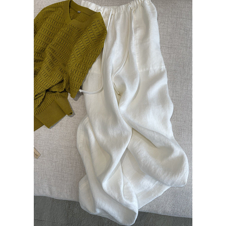 Damen Weite Leinen-Hose Echoarchiv