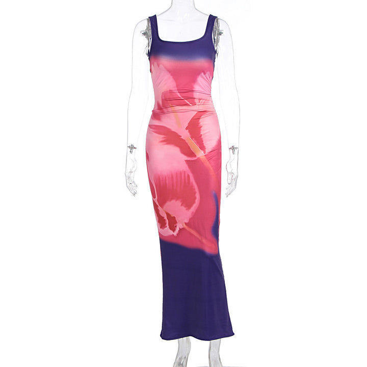 Damen figurbetontes Maxikleid mit floralem Design und elegantem Schnitt Echo Archiv