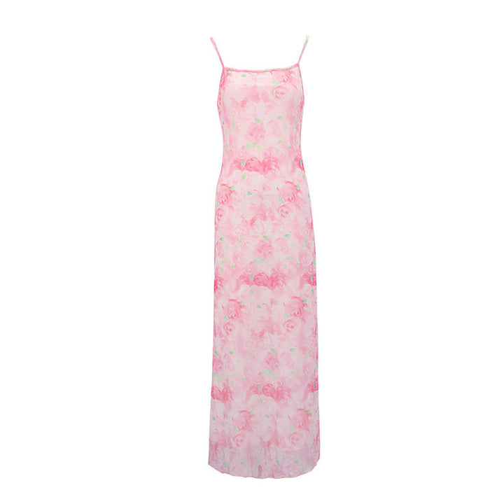 Damen elegantes Blumenmuster Maxikleid Echo Archiv