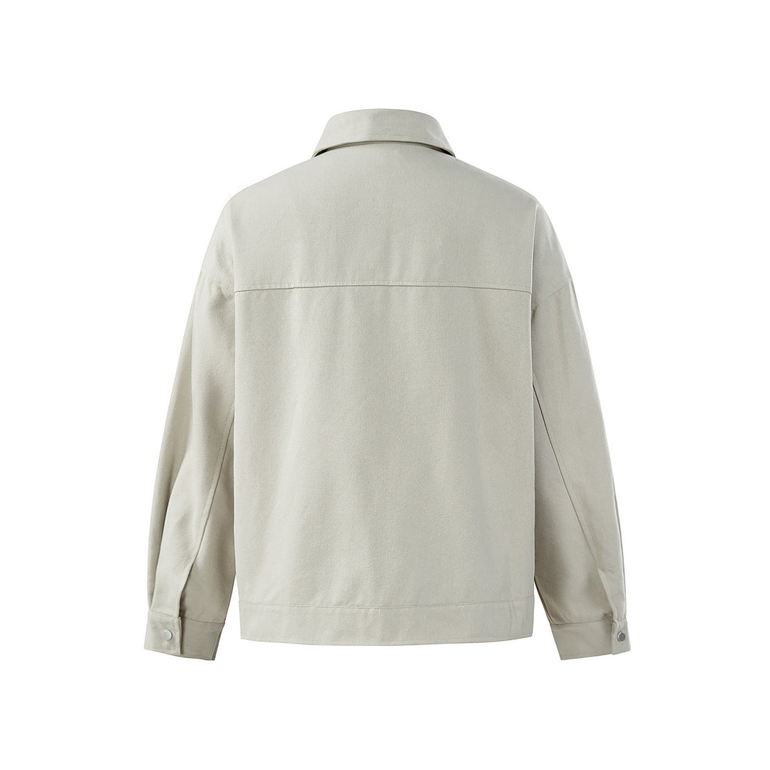 Herren Oversize Canvas-Jacke mit markanten Metallhakenverschlüssen Echoarchiv