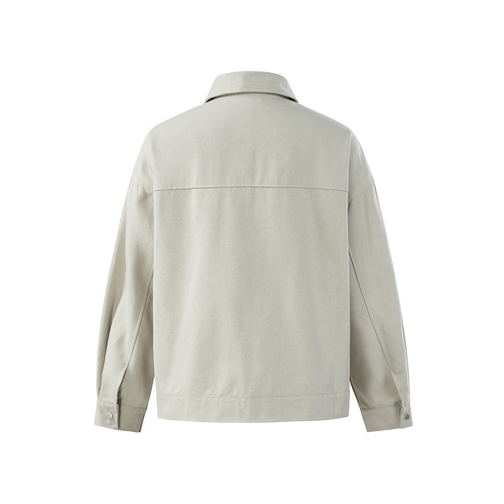 Herren Oversize Canvas-Jacke mit markanten Metallhakenverschlüssen Echoarchiv