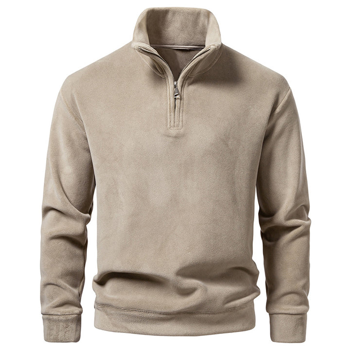 Herren Fleece-Halbzip-Pullover mit Stehkragen und weichem Mikrofleece Echo Archiv