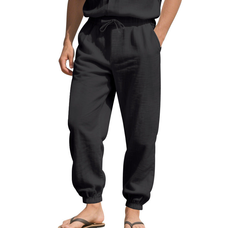 Herren Bequeme Alltagshose mit elastischem Bund und Taschen Echoarchiv
