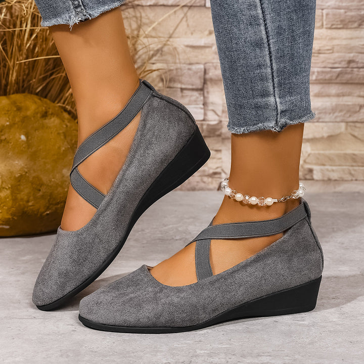 Einfache Damen Ballerinas aus Atmungsaktivem Samt – Lioré