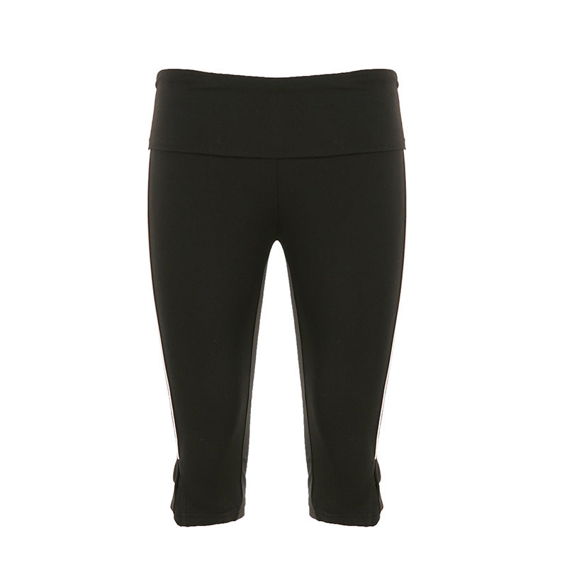 Damen sportliche Leggings mit breitem Bund und Seitendetails Echo Archiv
