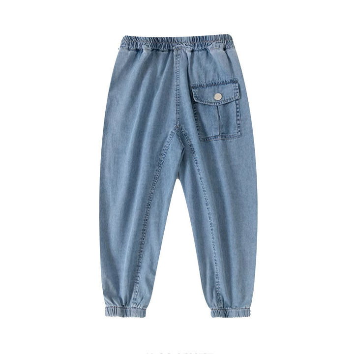 Unisex lässige Denim-Hosen mit elastischen Bündchen Echo Archiv