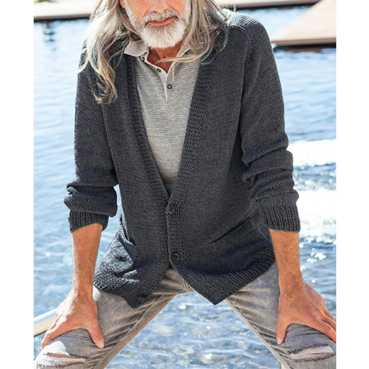 Herren Strickcardigan mit Kapuze und aufgesetzten Taschen Echo Archiv