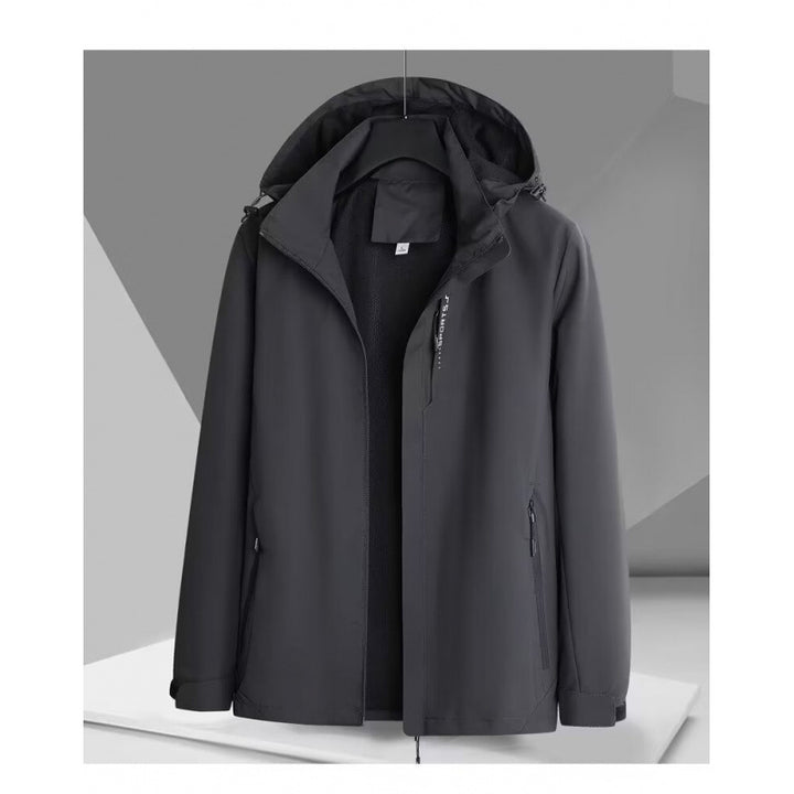 Herren Wind- und Wasserabweisende Softshelljacke mit Kapuze, atmungsaktiver Membran und verdecktem Reißverschluss Echoarchiv