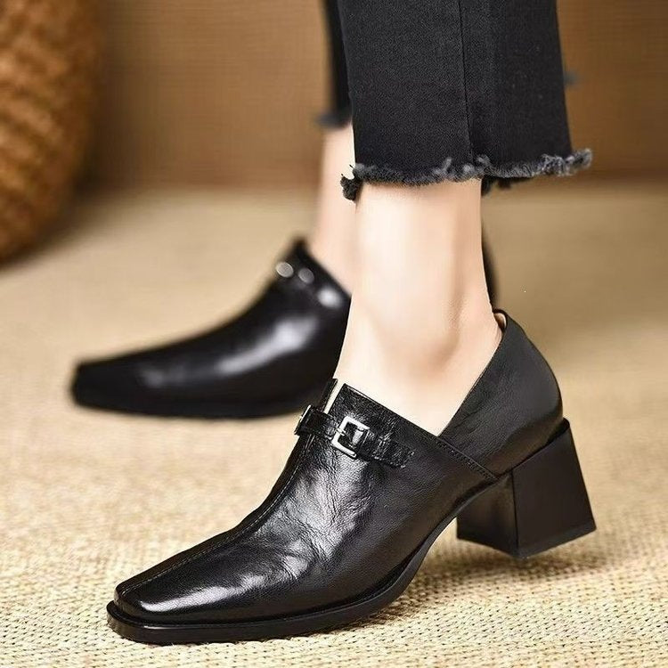 Damen Elegante Slingback-Stiefeletten mit Hochglanz-Optik – Lioré