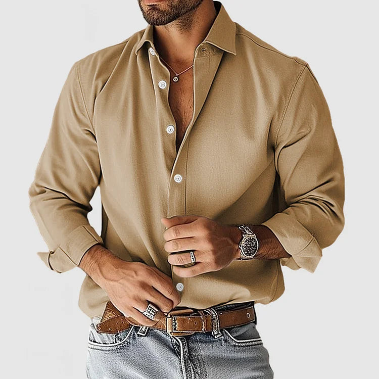 Herren Modisches Langarmhemd – Arvello