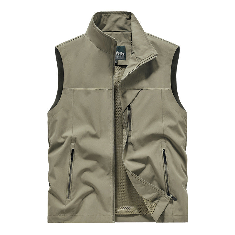 Herren Atmungsaktive Softshell-Outdoorweste mit Mesh‑Innenfutter und Reißverschlusstaschen – Marzano