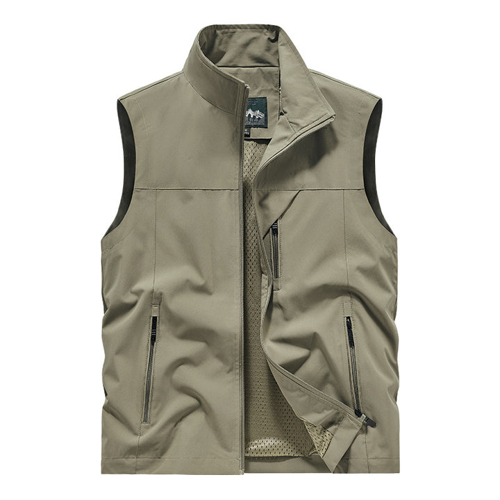 Herren Atmungsaktive Softshell-Outdoorweste mit Mesh‑Innenfutter und Reißverschlusstaschen – Marzano
