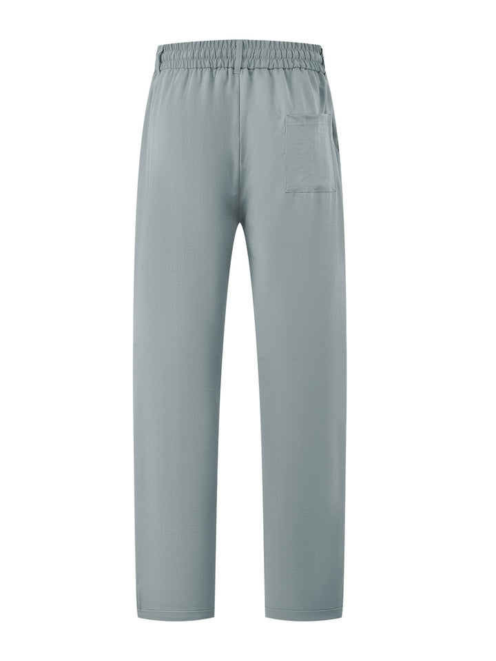Damen Leichte Relaxhose mit elastischem Bund, geradem Schnitt & aufgesetzter Gesäßtasche – Avélisse
