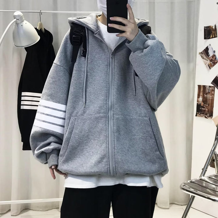 Unisex Bequeme Oversized Kapuzenjacke mit strukturiertem Design Echoarchiv