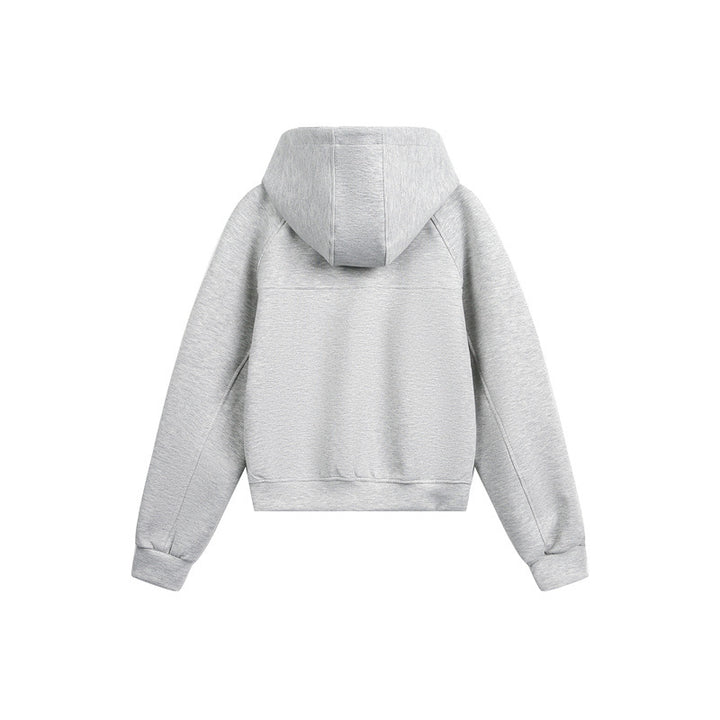 Unisex Kapuzen-Sweatjacke mit Zwei-Wege-Reißverschluss und Boxy-Schnitt Echoarchiv