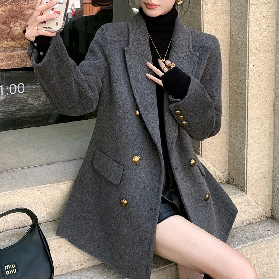 Damen Eleganter Wollmantel Echoarchiv