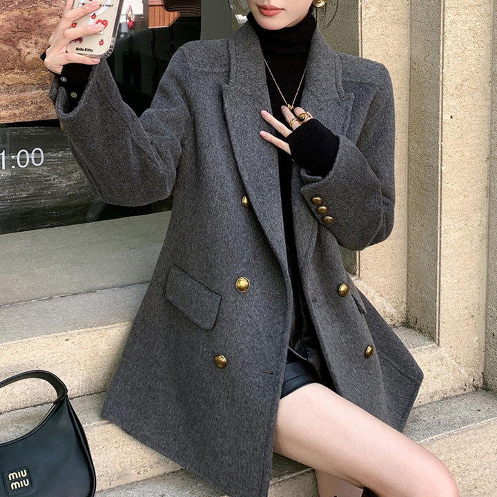 Damen Eleganter Wollmantel Echoarchiv