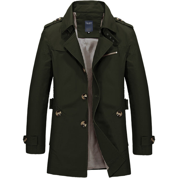 Herren Modische Übergangsjacke mit doppelter Knopfleiste Echo Archiv