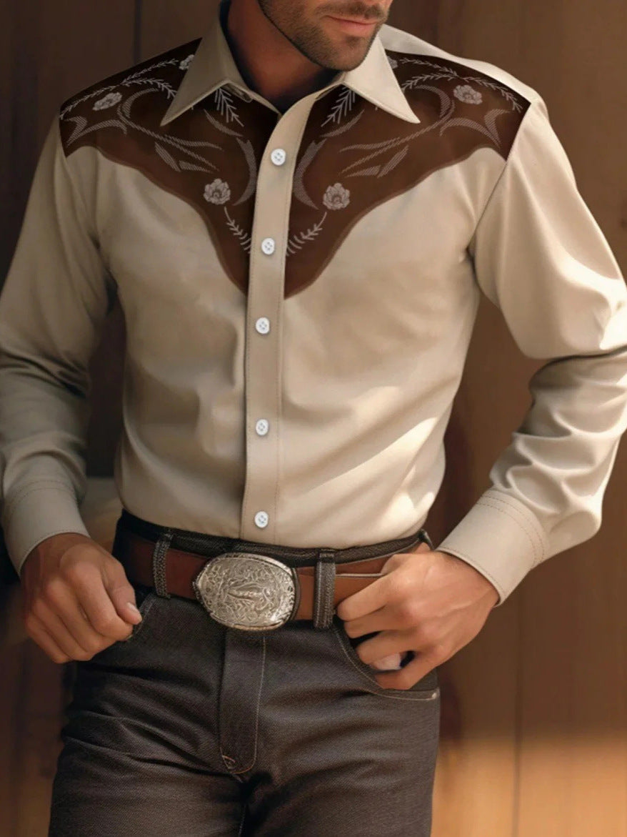Herren Western Hemd mit kunstvoller Stickerei Echoarchiv