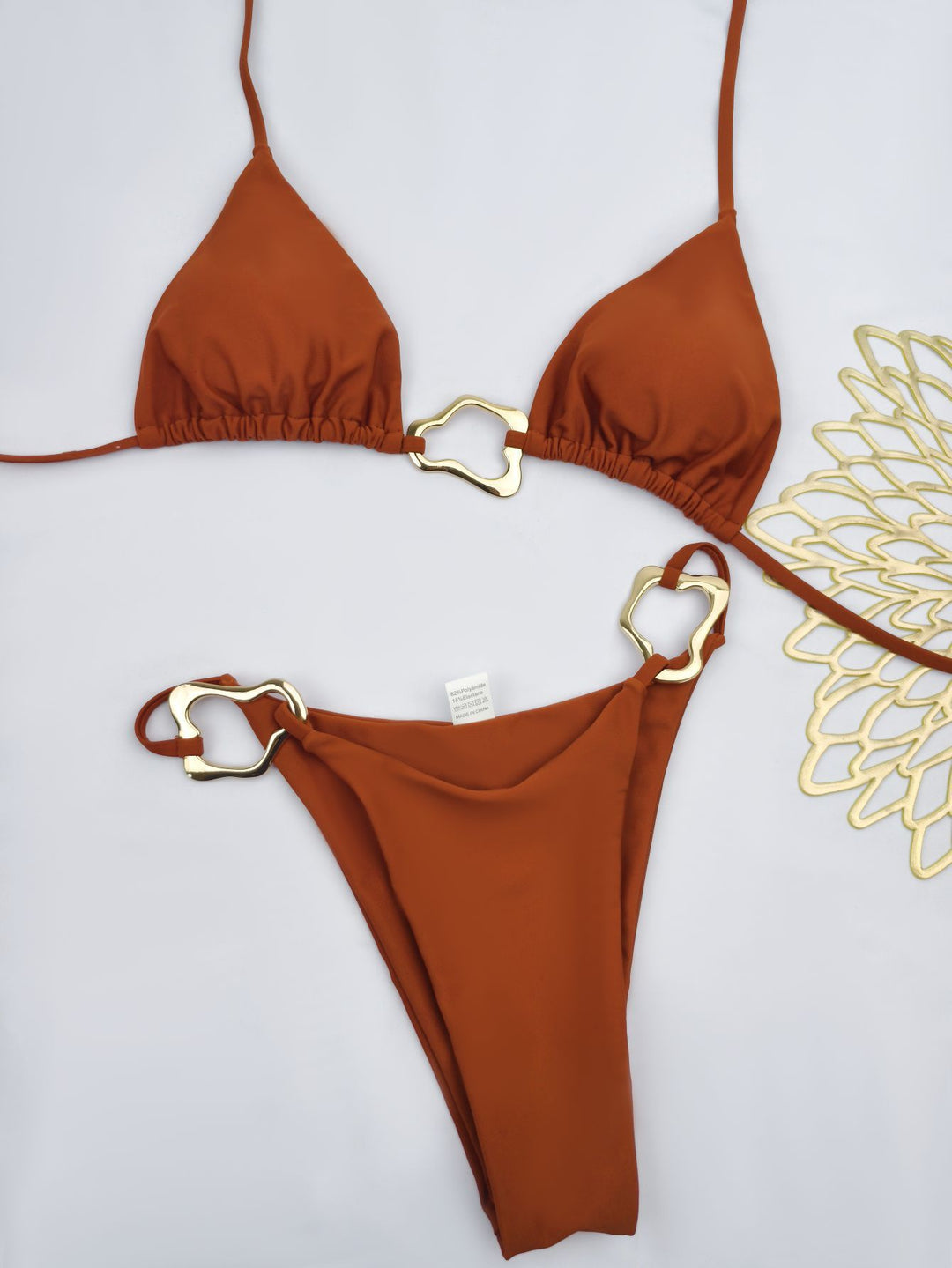 Damen Triangel-Bikini mit elegantem Gold-Details Echo Archiv